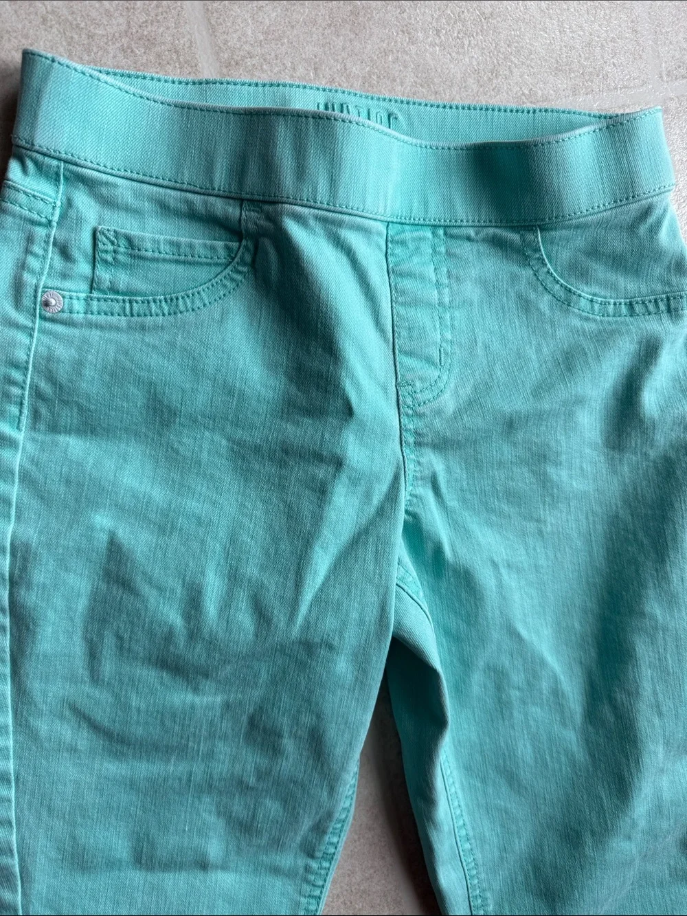 Justice Girls Aqua Turquoise Ankle Jeggings size 14